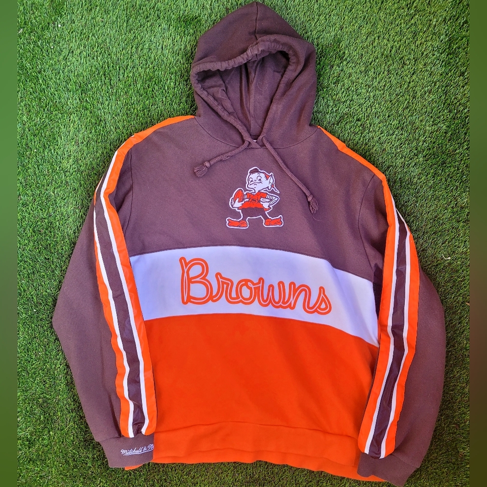 Mitchell & Ness Brown and Orange Browns Sweater